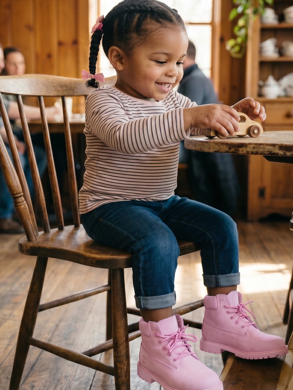 Timberland 6 Inch Premium Girls Size 10C Pink Outdoor Waterproof Nubuck Boots
